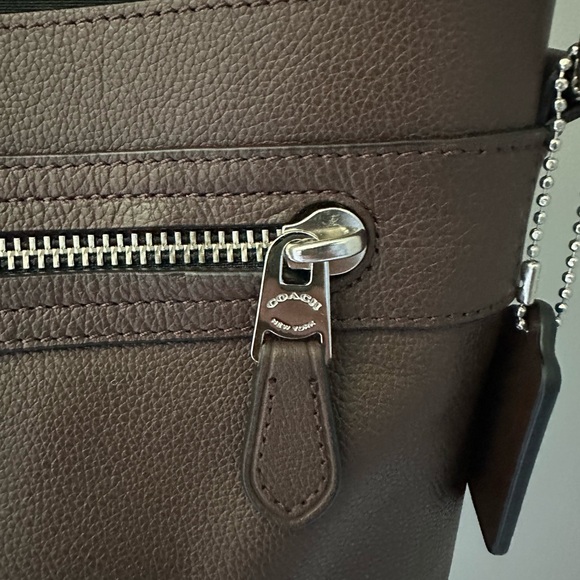 COACH - Brown Leather Messenger Bag - Picture 9 of 12